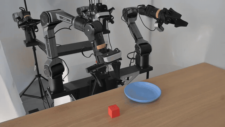 Qwen3GR00T failure example from the real-robot evaluation